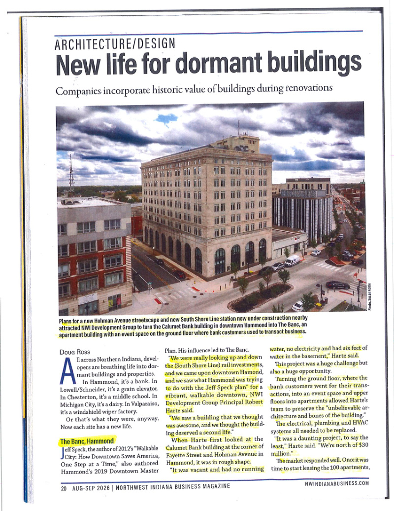 Opening page of New life for dormant buildings