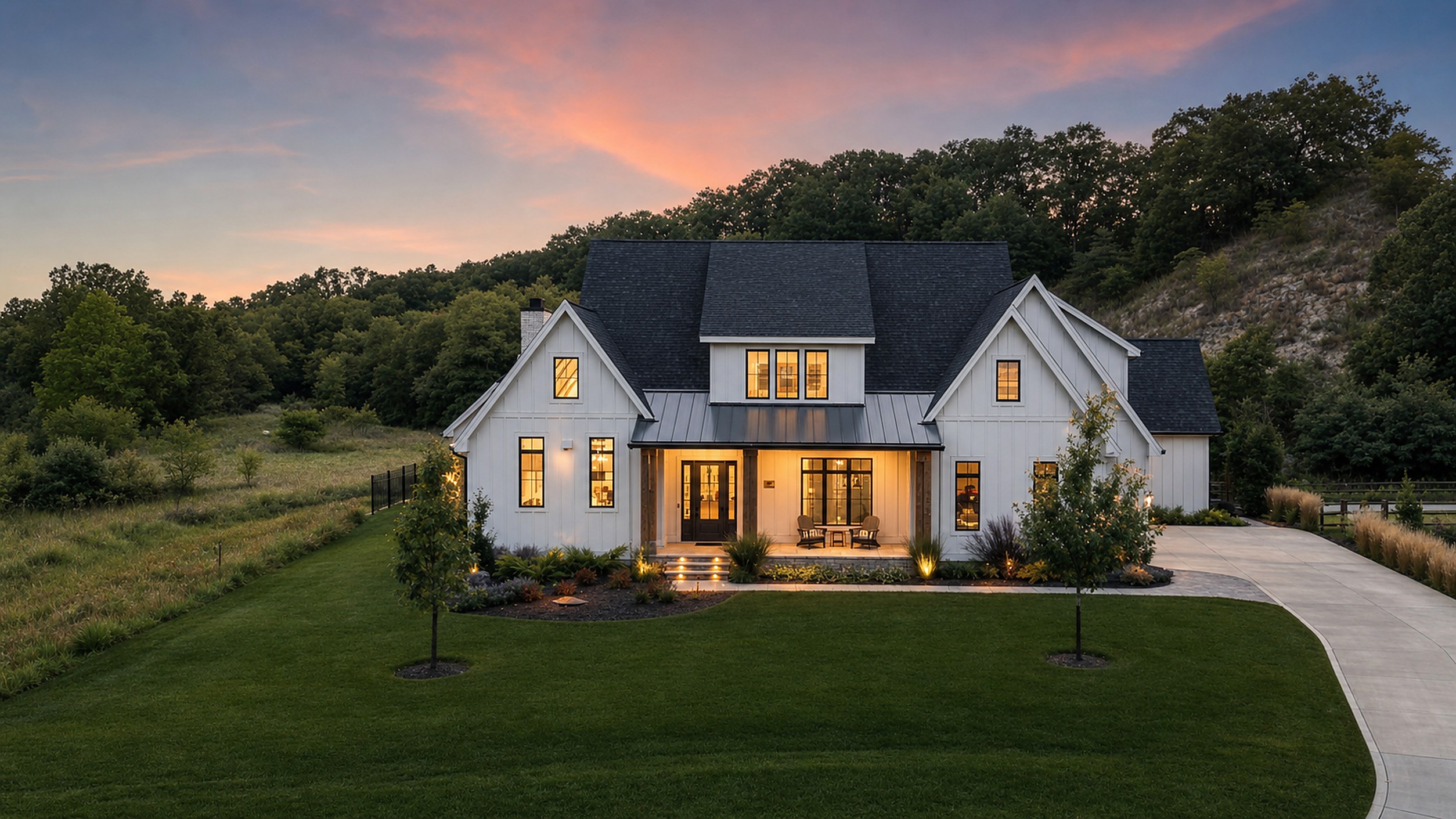 Home at dusk